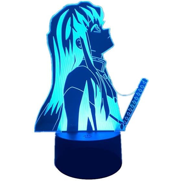 Anime 3D Lampe LED Illusion Lampe Tokitou Muichirou Natlys 16 Farver RGB Fjernbetjening Piger Drenge Soveværelse Dekoration Børn Julegave