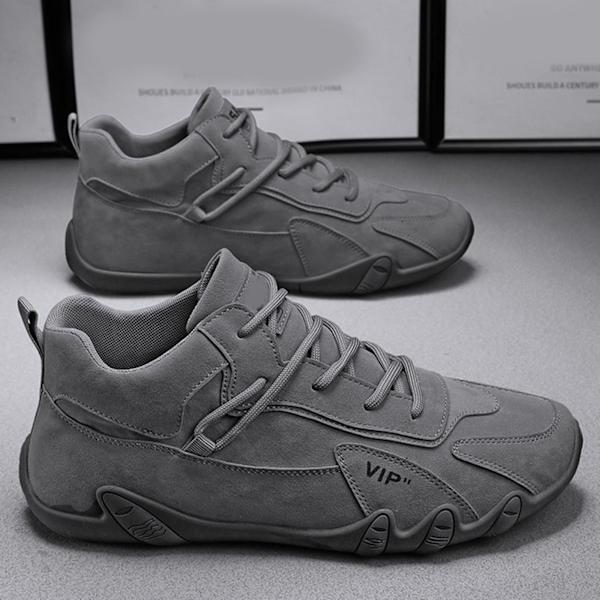 Herr Sportskor Casual Lätt Mjuk Gummisula Herr Mode Sneakers för Vinterlöpning Promenader Grey 41
