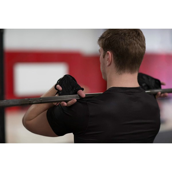 Vikter lyftning handskar gym fitness träning, halkfri vadderad full handflata skydd, Ultra ventilerad, Bodybuilding styrketräning(S)