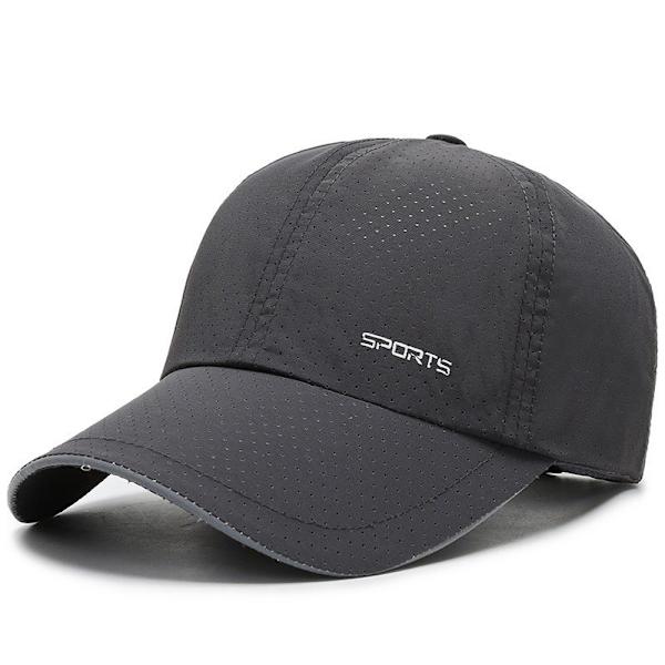 Sommar tunn snabb torkande keps herr keps utomhus solhatt casual fiske solhatt basebollkeps Dark Gray