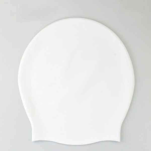 Aikuisten vedenpitävä silikoninen kuulosuojain kylpysuihkun cap Erityisesti suunniteltu cap rastatukkapunoksille (valkoinen)