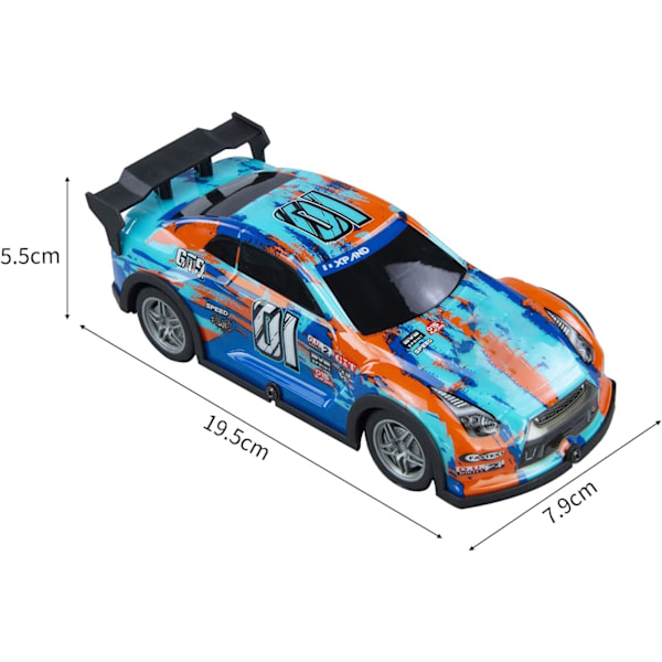 GoolRC RC-autot, 1:22 mittakaavan kaukosäädöllä toimiva auto, 4WD RC-drift-auto, 2,4 GHz sähköinen urheiluauto pojille ja tytöille (P220) Blue