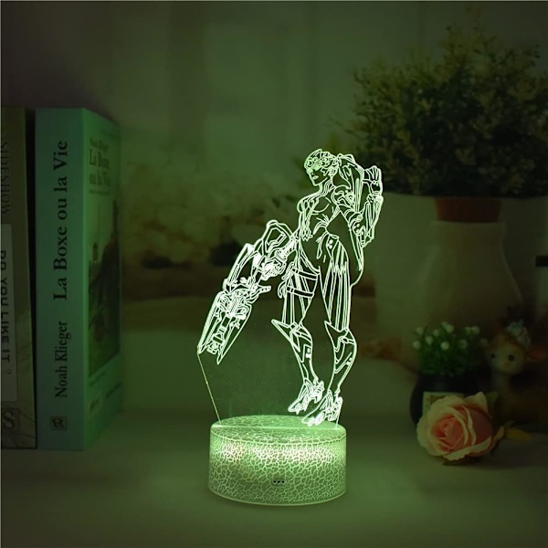 Peli OW Widowmaker, LED-yövalo, 3D-illuusiovalo, USB-kosketus/kaukosäädin 16 väriä, sisustus (rikki kaukosäädin 16 väriä)