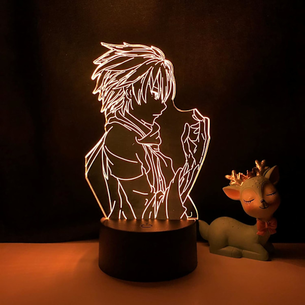 Guilty Crown 3D LED-lampe for soverom, dekorativ nattlampe, bursdagsgave, rombord, LED-lys, anime Guilty Crown