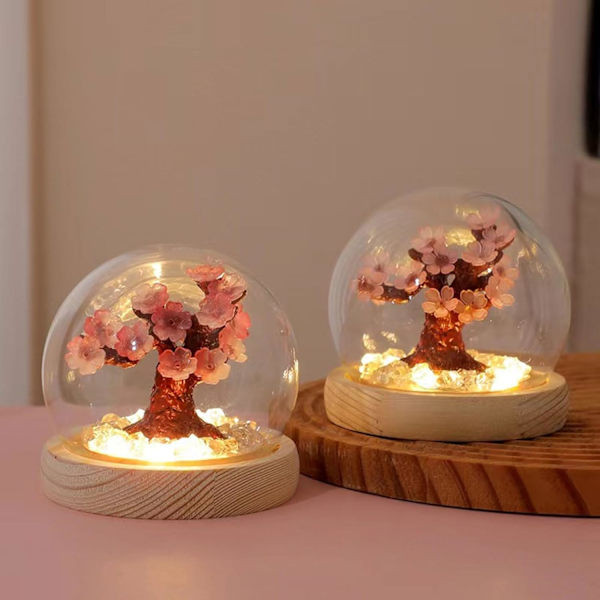 DIY Håndlavet Sakura Natlys Kreativ Atmosfærisk Lys Soveværelse Varmt Dekoration Pynt Gave til Venner Drenge