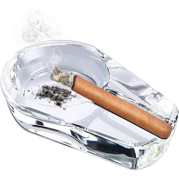 Cigar Askebæger i Krystalglas; Husholdning & Udendørs; Boligindretningsgave (Hvid) white