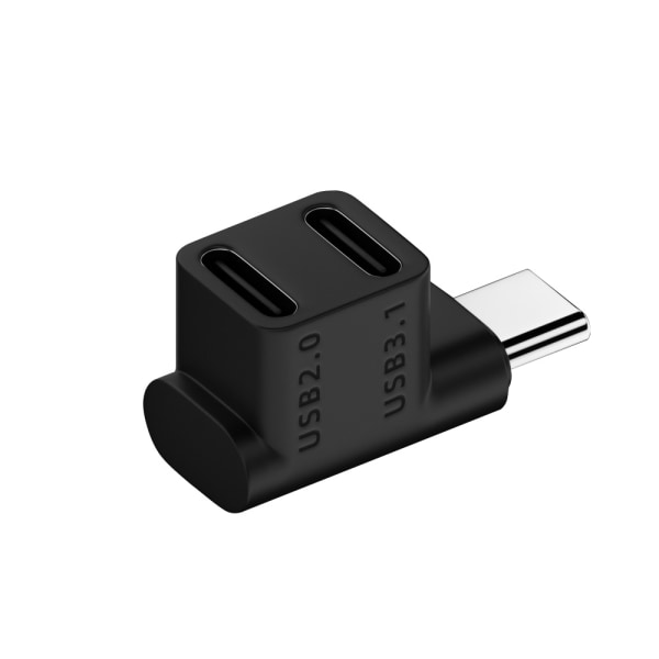 Fit för Steam Deck 2-i-1-förlängningskontakt Höger vinkel Typ-C USB C-adapter Hane till Hona Spelkonsol Tillbehör