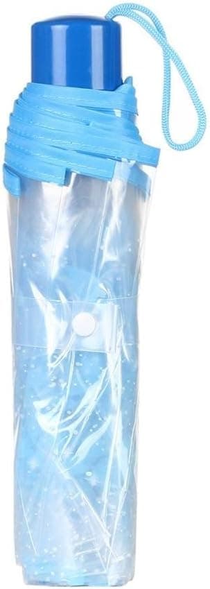 Transparent hopfällbart reseparaply med körsbärsblommor Blue