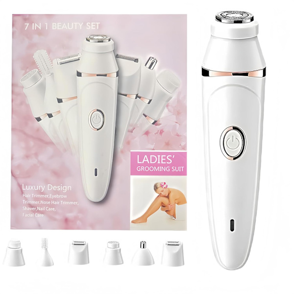 Pluxy Epil Pro 3.0 - Epilator för kvinnor, ansiktshårborttagning för kvinnor, 7-i-1 smärtfri kroppshårborttagare