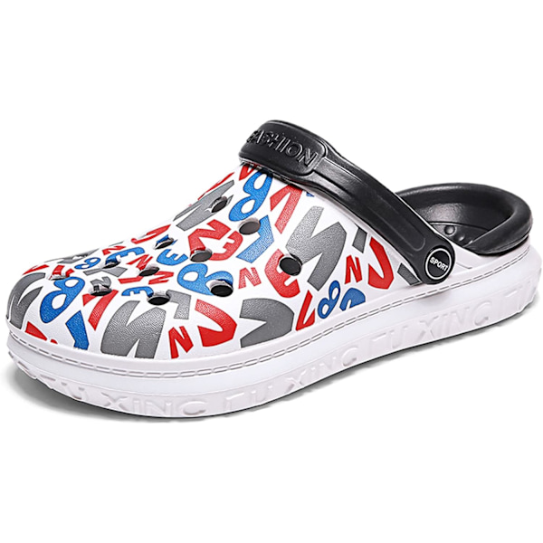 Herre og dame have clogs sommer sandaler lette skridsikre gående sportssko unisex voksne træsko til pool strand gård køkken bruser Navy 11.25inch 8 Women/6.5 Men