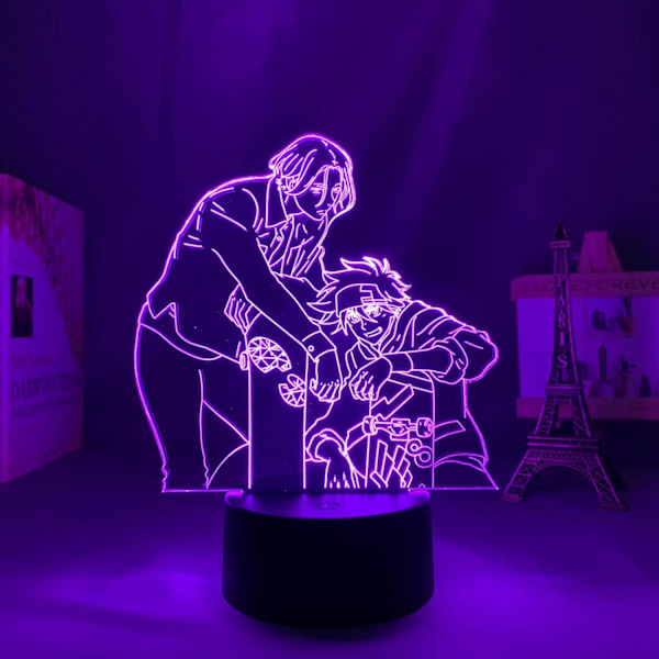 3D LED-lys Anime SK8 The Infinity for soverom dekor nattlys barn bursdagsgave Manga rom skrivebord 3D lampe SK8 The Infinity