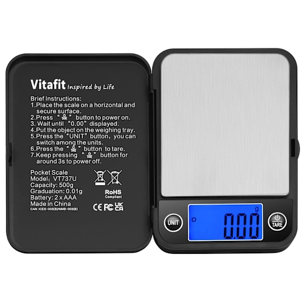 SM500g Digital Lommeskala 0,01g Nøjagtighed, Vejning Professionel Siden 2001, Høj Præcisionsskala Gram Til: Lab, Mad, Køkken, Kaffe, Juvel