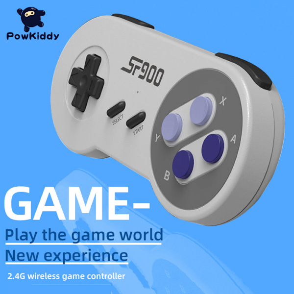 My Arcade Super Gamepad - Trådlös spelkontroll för Nintendo SNES Classic, NES Classic, Super Famicom, Wii, Wii U (Super NES-färger)