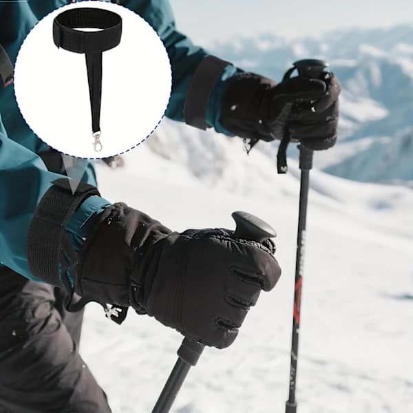 Pair Ski Gloves Safety Belts Elastic Pull Straps Keychains Durable Hands Free 2-piece glove leash,SEB