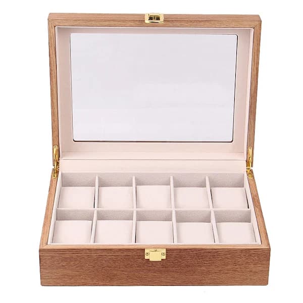 Klockbox för 10 klockor Trä - Ek Ek,SD