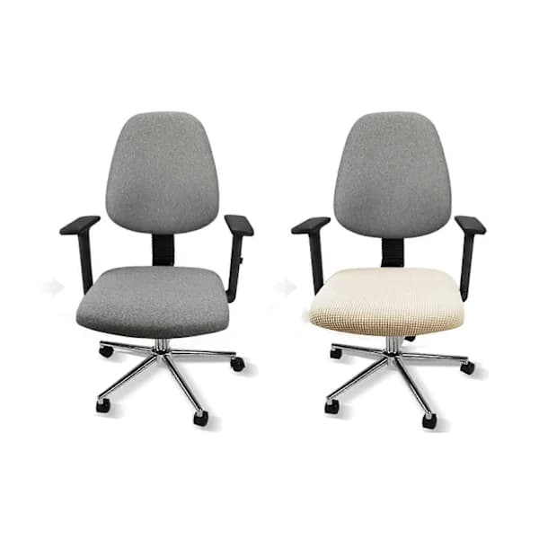 Elastiske strækbare spandex stolebetræk vaskbare passer til spisestole beige 38-45cm,TH