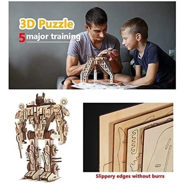 #3D Træpuslespil Robotmodel Træpuslespil til Børn og Voksne#,SEB