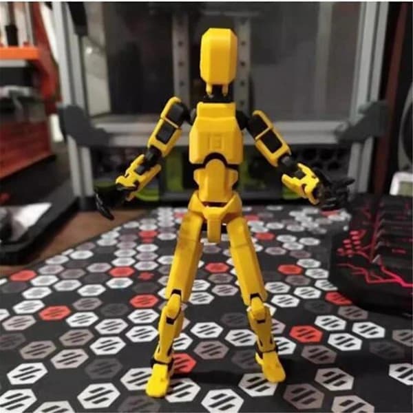 Robot Actionfigur, 3D-printet med full artikulasjon for Stop Motion Animasjon Rød, SD