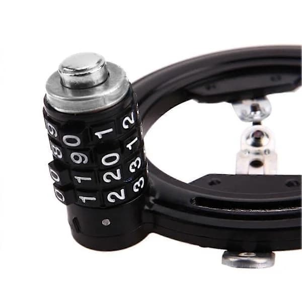 Steel Bicycle Lock, Horseshoe Shape, Security Lock with 4-Digit Password, Anti-Theft Combination, Numeric Code Security, Bicycle, SEB