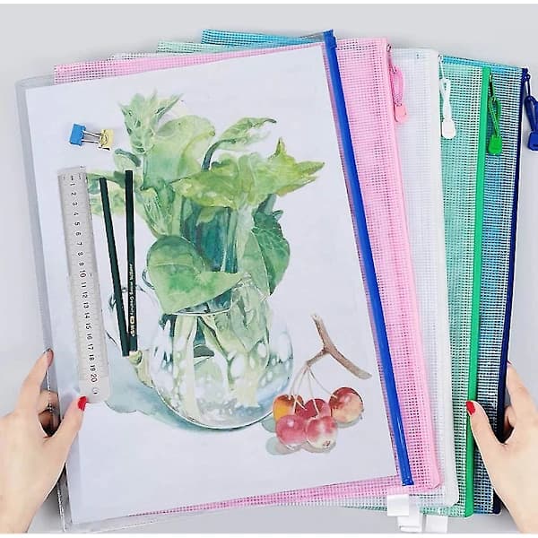 A3 Dokumentmapp Filer Zip-påsar Plastplånböcker Mapp (a3-10st),SD