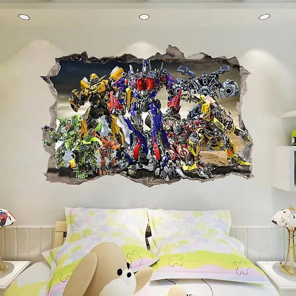Transformers Optimus Prime Väggdekaler Robot Trasig Väggdekal 60x90cm, SD