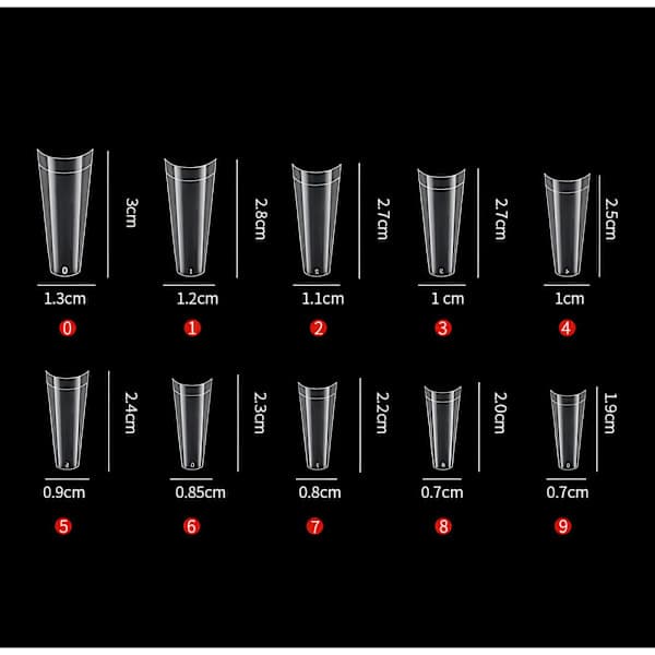 Long False Nails for Perfect Dream Nails Transparent, SEB