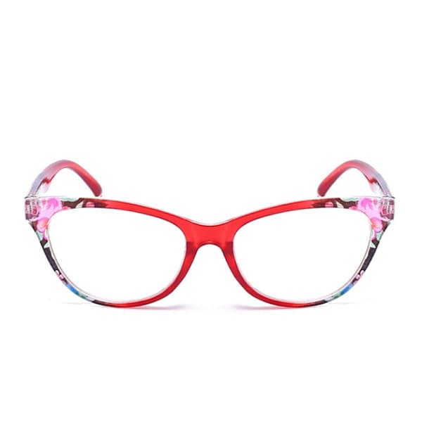 Elegante Blomstrete Lesebriller Brun 3.5,AB