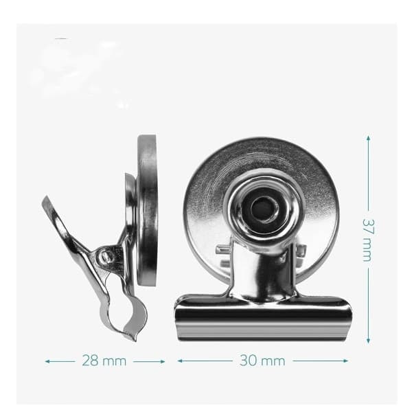 Magnet Clips for Refrigerator Magnet Board - 12-pack Powerful Metal, AB