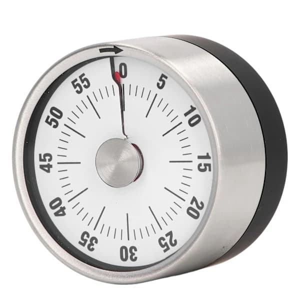 Magnetic Stainless Steel Timer with Magnetic Design, 70db Alarm, High Precision, Visual Timer for Kitchen Management, White, SEB