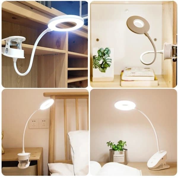 Langaton himmennettävä LED-lamppu klipsillä - Ladattava, SD