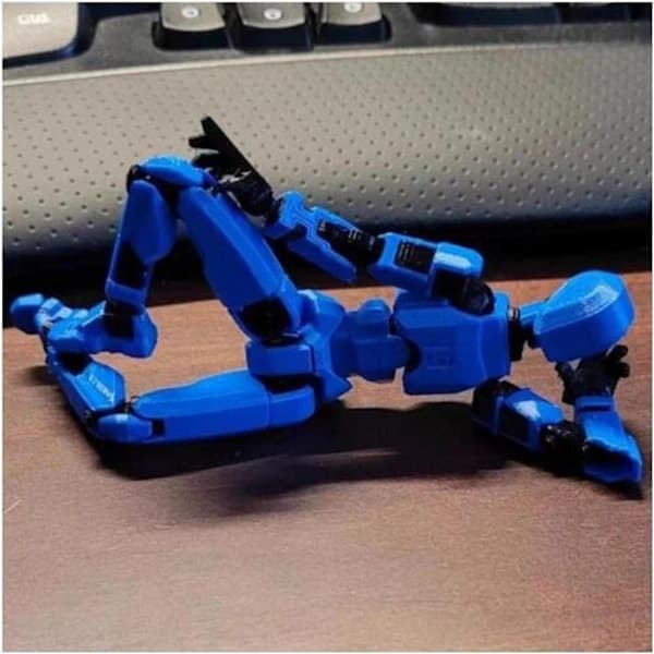 Robot Actionfigur, 3D-printet med Fuld Artikulation til Stop Motion Animation Rød, SD