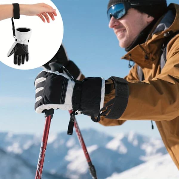 Pair Ski Gloves Safety Belts Elastic Pull Straps Keychains Durable Hands Free 2-piece glove leash,SEB