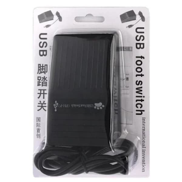 USB Fodpedal Switch Gaming, Sort Enkel til HID Action Programmerbar Digital C,SEB