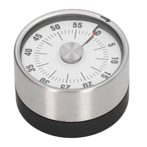 Magnetic Stainless Steel Timer with Magnetic Design, 70db Alarm, High Precision, Visual Timer for Kitchen Management, White, SEB