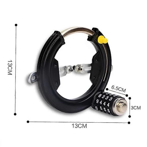 Steel Bicycle Lock, Horseshoe Shape, Security Lock with 4-Digit Password, Anti-Theft Combination, Numeric Code Security, Bicycle, SEB