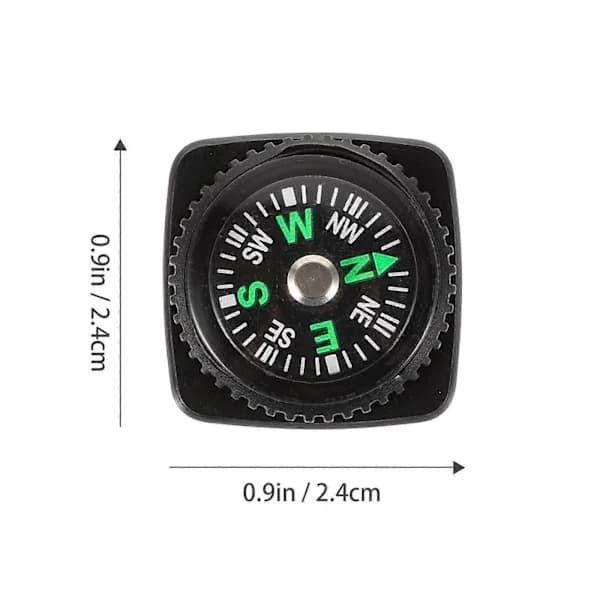 ABS Mini Kompas Bærbar Knapkompas til Udendørs Brug 20-pak Sort 2.4X2.4CM,SD