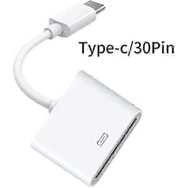 Datasynkroniseringskabel til Apple 30-pin hun til USB-C-konverter [YJD],SD