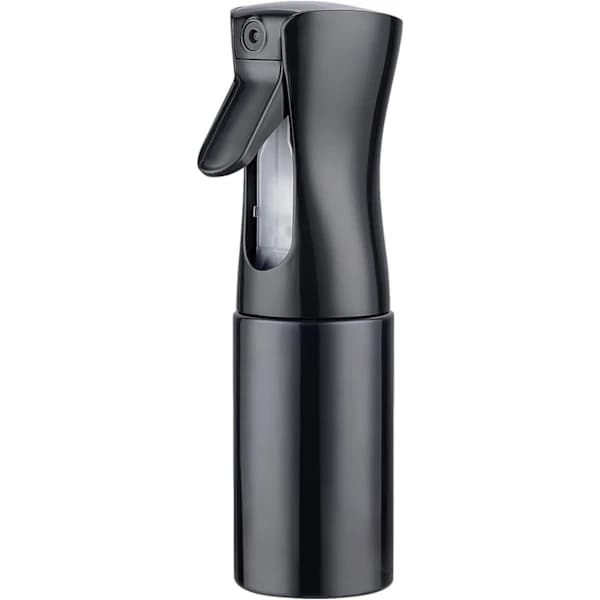 200 ml Små Vattensprayflaskor, Kontinuerlig Dimspray Tomma Hårsprayflaskor för Rengöring, Lockigt Hår, Svart, SD