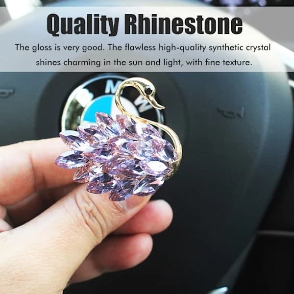 Bling Krystall Svane Bil Luftventilklips Bil Duft Bil Diffuser Luftfrisker Rhinestone Bil Bling Tilbehør, SD