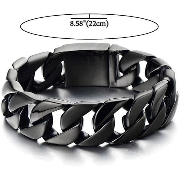 Stor Herrestil, Armbånd til Mænd, Armbånd i Rustfrit Stål, Lænke, Poleret, SD