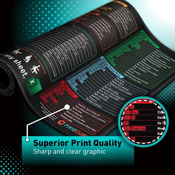 Stor utvidet musematte – sydd kant spillmusematte. Sklisikker musematte (Excel-snarveier, XXL 90x40cm),TH