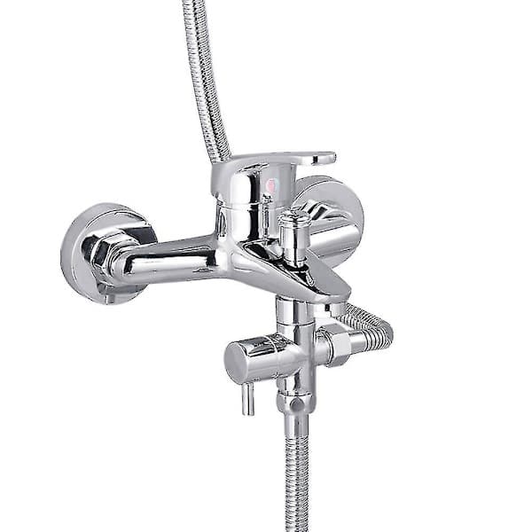 Omleder til badekar og bruser, T-ventil, massiv messing G 1/2 tomme bruseadapterventilafbryder, AB