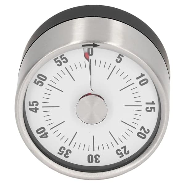 Magnetic Stainless Steel Timer with Magnetic Design, 70db Alarm, High Precision, Visual Timer for Kitchen Management, White, SEB
