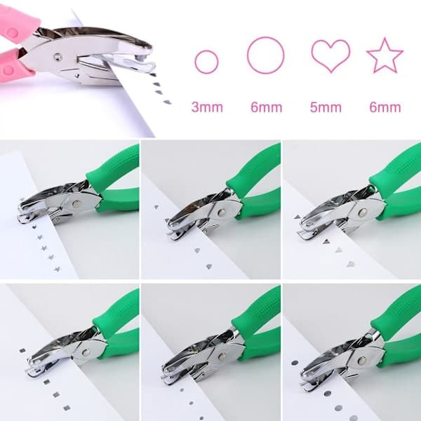 9-75 mm Hole Punch Paper Shape Cutter SQUARE, SEB