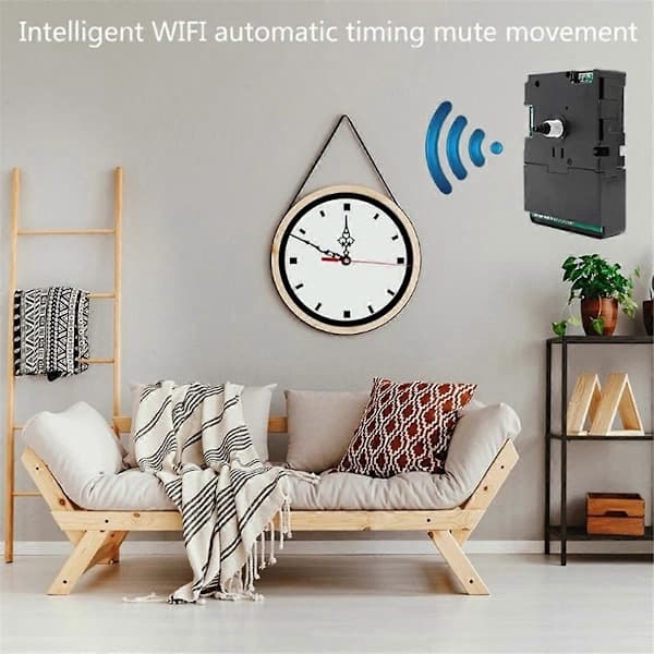 DIY Smart WIFI Automatic Time Synchronization Silent Movement Unlimited Mobile Hotspot Timing,AB