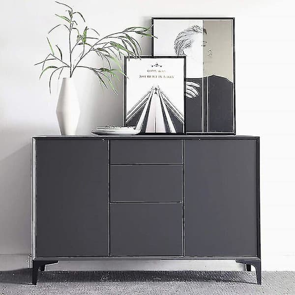 Sæt med 4 sorte metal trekantede sengeben DIY møbelsofaben - 10cm, SD