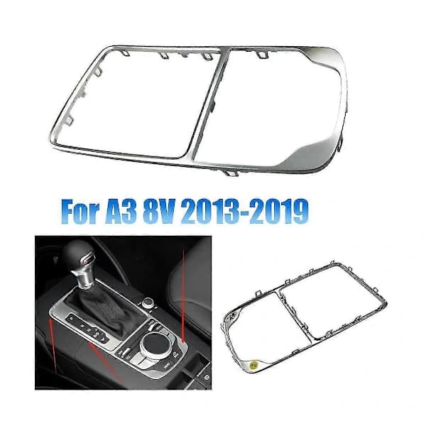 Krom girspakkule ramme trim for A3 S3 2014-2019 konsoll omgivelsespanel, SD