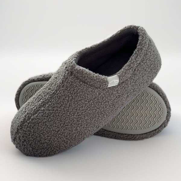 Størrelser 38-39 Bløde hjemmesko til kvinder, varme og behagelige, skridsikre indendørssko med memory foam (grå),TH