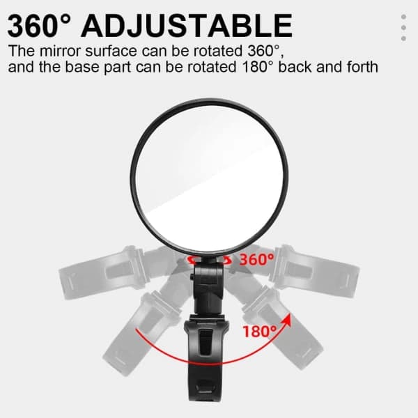 2 stk HD 360° roterende og sammenleggbare sykkelspeil, SD