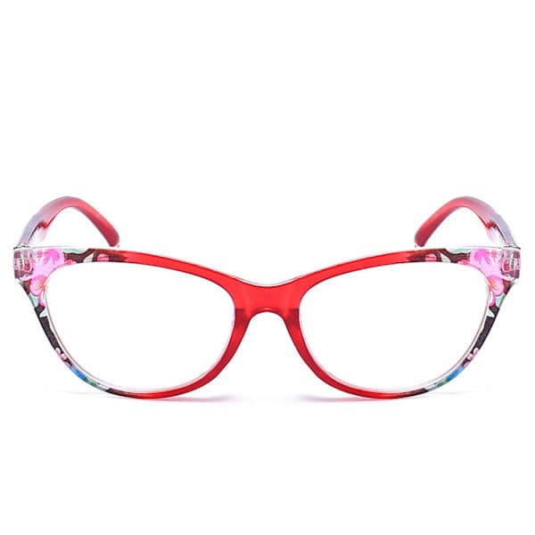 Elegante Blomstrete Lesebriller Brun 3.5,AB